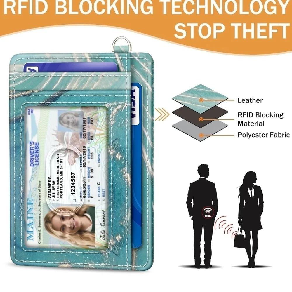 RFID Blocking Leather Card Holder